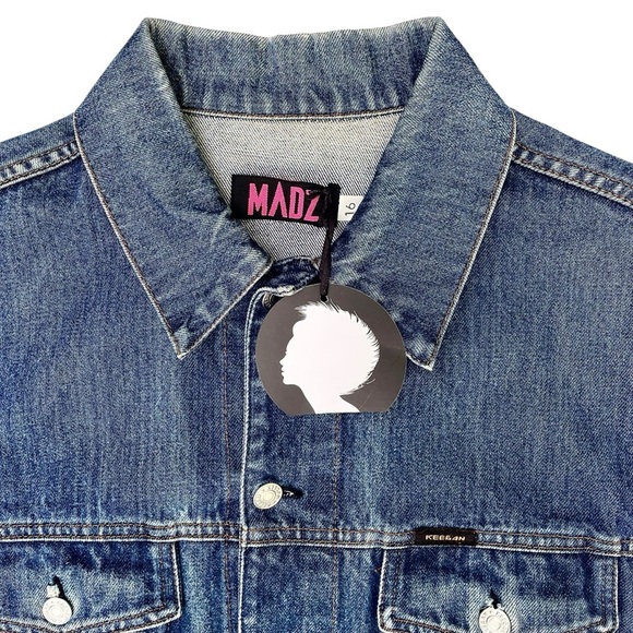 Star Wars Stormtrooper Denim Jacket Upcycled Geek Boxy Plus Size 16 Slowfashion - Picture 12 of 15